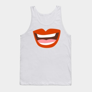 Red lips and big smile Tank Top